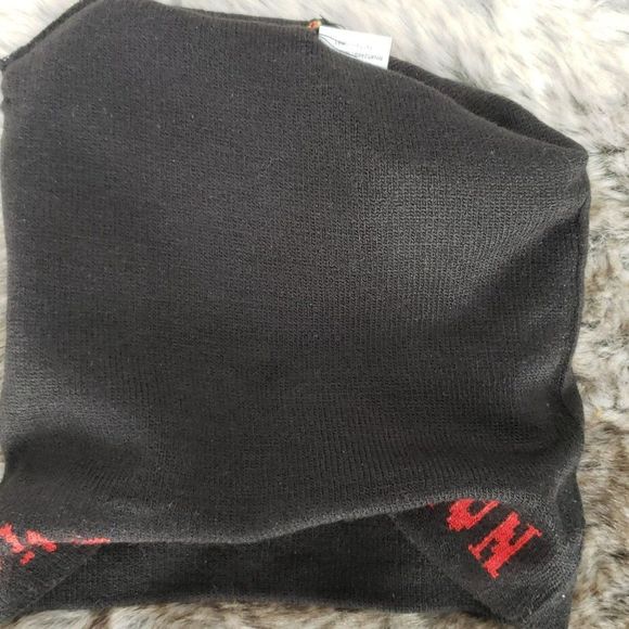 Naughty Or Nice Christmas Beanie Winter Hat Holiday Changeable Smiley Face Red - Picture 2 of 6